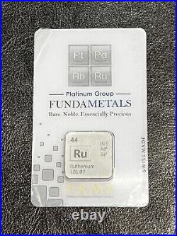 PAMP SUISSE 1/2oz Ruthenium RU Sealed Bar -FUNDAMETALS 999 Pure Limited Edition