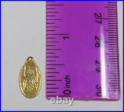 PAMP SUISSE 1 gram Gold Lady Fortuna Oval Bar Pendant Charm with Loop #42078