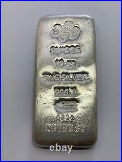 PAMP SUISSE 10 oz. 999 Fine Silver Bar Certificate #072838