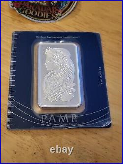 PAMP SUISSE 100 gram Silver Bar Lady Fortuna (New in Assay) Switzerland