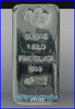 PAMP SUISSE 1KG Silver Bullion Bar Produits Artistiques Metaux Precieux Insured