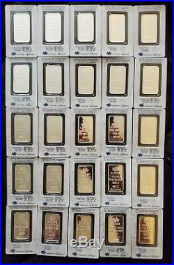 PAMP SUISSE BOX OF 25 LADY FORTUNA 1oz. 999 FINE SILVER BARS
