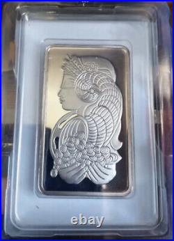 PAMP SUISSE Lady Fortuna 100 gram. 999 Fine Silver Bar Sealed, Serial Number BU