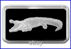 PAMP SUISSE NILE CROCODILE-ANIMALS OF AFRICA 1 Ounce. 999 Silver Bar
