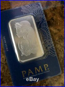 PAMP SUISSE Rhodium 1 Oz Bar in Sealed Assay Swiss Made