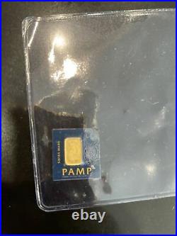 PAMP SWISS 999.9 GOLD BAR 1 GRAM. SEALED Pamp Suisse Owned By Reza Farahan
