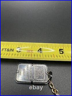 PAMP Suisse 1/2 Oz. 999 Fine Silver Bar Pendant Fortuna Design Vintage Petina