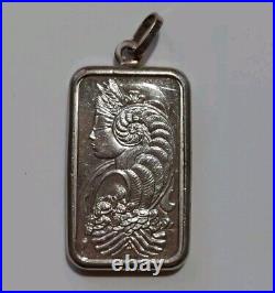 PAMP Suisse 1/2 Oz Fine Silver Bar. 999 Silver Pendant Lady Fortuna