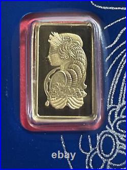 PAMP Suisse 1 Gram Gold Bar Fortuna Sealed in Assay Card Tracked Shipping