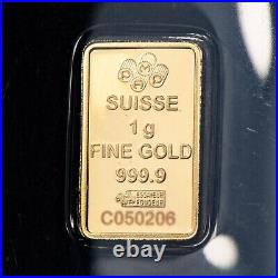 PAMP Suisse 1 Gram Gold Bar Rose Rosa Assay Card CoA SKU-G3469