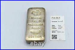 PAMP Suisse 1 Kilo #C037605.999 Silver Bar
