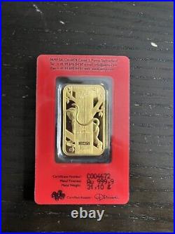 PAMP Suisse 1 Oz 2016 Lunar Calendar Series Monkey Gold Bar