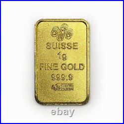 PAMP Suisse 1 gram Gold Bar Fortuna 999.9 Fine in Sealed Assay