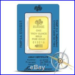 PAMP Suisse 1 oz. 9999 Gold Lady Fortuna Design Bar/Ingot Sealed in Assay Card