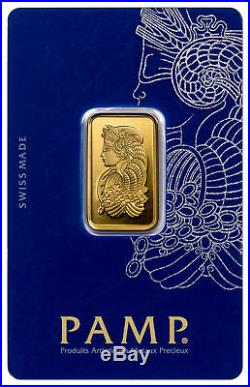 PAMP Suisse 10 Gram. 9999 Gold Bar Fortuna With Assay Certificate SKU29097