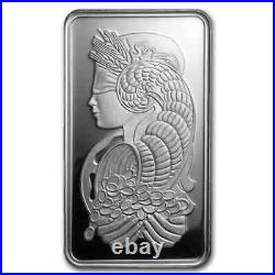 PAMP Suisse 100 Gram Lady Fortuna 999.0 Fine Silver Bullion Bar Certified Sealed