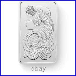 PAMP Suisse 100 Gram Lady Fortuna 999.0 Fine Silver Bullion Bar Certified Sealed