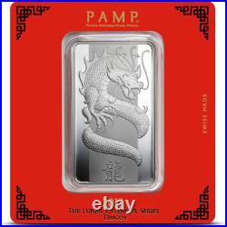 PAMP Suisse 100 Gram Silver Bar 2012 Lunar Year of the Dragon