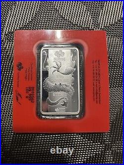 PAMP Suisse 100 Gram Silver Bar 2012 Lunar Year of the Dragon