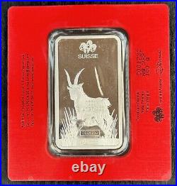 PAMP Suisse 100 Gram Silver Bar 2015 Lunar Year of the Goat