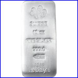 PAMP Suisse 10oz. 999 Silver Cast Bullion Bar