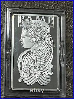 PAMP Suisse 10oz. 999 Silver Lady Fortuna Bar in Plastic Case with COA C006028