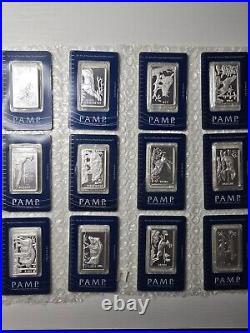 PAMP Suisse 12 silver bars 1oz Poland animals Series. 1000pcs Mintage, VERY RARE