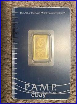 PAMP Suisse 2.5 Gram 999.9 GOLD Bar Sealed in Assay Card