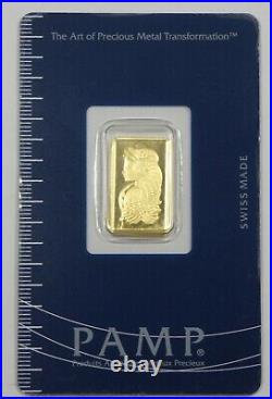 PAMP Suisse 2.5 Gram 999.9 GOLD Bar Sealed in Assay Card