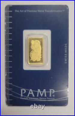 PAMP Suisse 2.5g Lady Fortuna 2.5 Gram Gold Bar in Assay AU. 9999 SE (CLN064194)