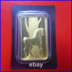 PAMP Suisse 2014 Horse Lunar Calendar Series 5 Gram Gold Bar With Assay