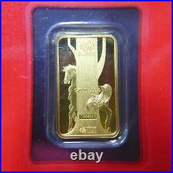 PAMP Suisse 2014 Horse Lunar Calendar Series 5 Gram Gold Bar With Assay