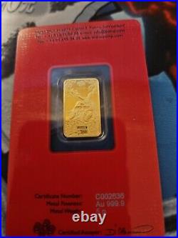 PAMP Suisse 2021 Lunar Year Of The Ox 5 Gram Gold Bar in Assay 5g Gold Bar