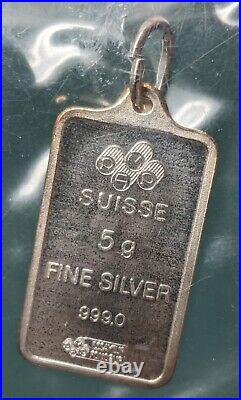 PAMP Suisse 5 Gram. 999 Fine Silver Pendant Scarce/Vintage Saudi Arabia Tree