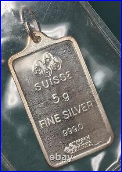 PAMP Suisse 5 Gram. 999 Fine Silver Pendant Scarce/Vintage Saudi Arabia Tree