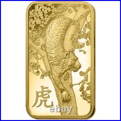 PAMP Suisse 5 Gram Gold Bar 2022 Lunar Year Of The Tiger