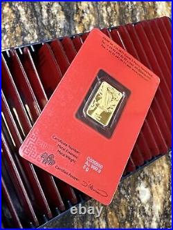 PAMP Suisse 5 Gram Gold Bar 2022 Lunar Year Of The Tiger