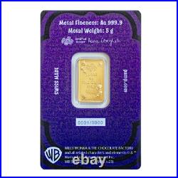 PAMP Suisse 5 Gram Gold Bar Willy Wonka Golden Ticket