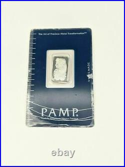 PAMP Suisse 5 Gram Platinum Bar Lady Fortuna. 9995 Fine with Assay Card