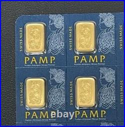 PAMP Suisse. 999 24kt Gold 1 gram Gold Bar in Assay Card, Sold Individually