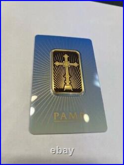 PAMP Suisse Cross 1 oz Gold Bar in Assay 1 oz Puree Gold COA00245 Exact Bar
