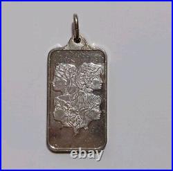 PAMP Suisse Essayer 10g Fine Silver Bar. 999 Fine Silver Pendant Four Seasons