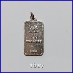 PAMP Suisse Essayer 10g Fine Silver Bar. 999 Fine Silver Pendant Four Seasons