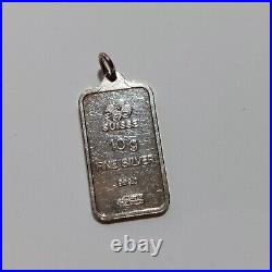 PAMP Suisse Essayer 10g Fine Silver Bar. 999 Fine Silver Pendant Four Seasons