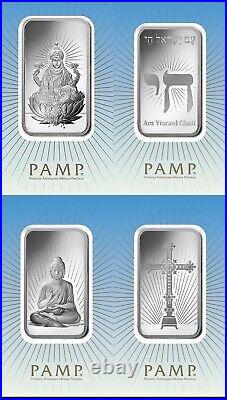 PAMP Suisse Faith series RARE 4x 1 oz Fine Silver Bar 999.0 BU