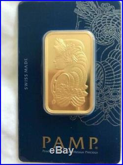 PAMP Suisse Fortuna 1 Ounce Fine Gold Bar Bullion 999.9 NEW & SEALED-FREE P&P