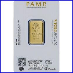 PAMP Suisse Fortuna 10 gram. 9999 Gold Bar Sealed with Assay Card IN STOCK