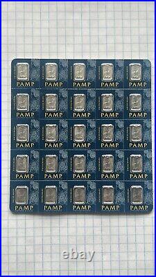PAMP Suisse Fortuna 25x1 gram Platinum Bars. Multigram 25 Pt
