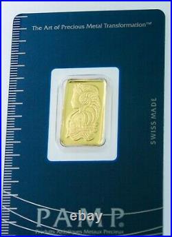 PAMP Suisse Fortuna 5 gram. 9999 Gold Bar Sealed with Assay Card