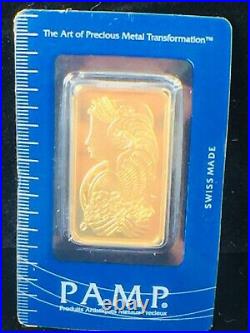 PAMP Suisse Gold Bar 10 gram 999 fine gold SN 509167.10gm